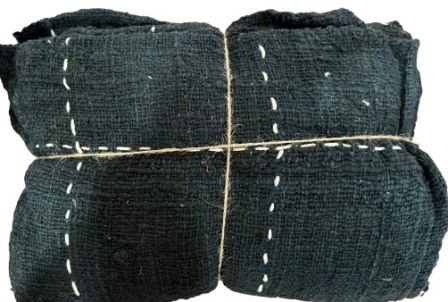 THROW BLACK/NATURAL STRIPES