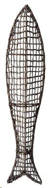WALL DECOR FISH IRON/NAT