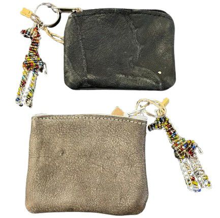 PURSE LEATHER M W/KEY CHAIN