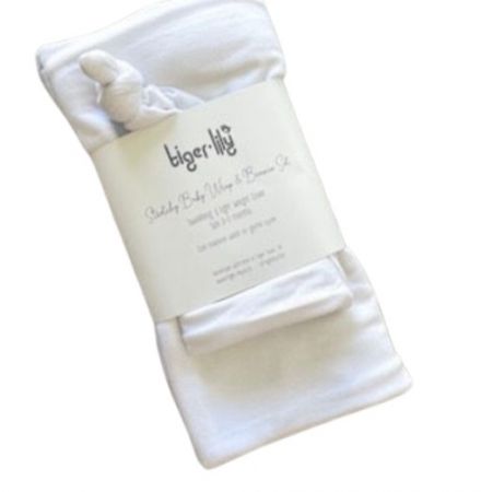 SWADDLE & BEANIE SET WHITE