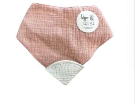 BIB TEETHER DUSTY PINK