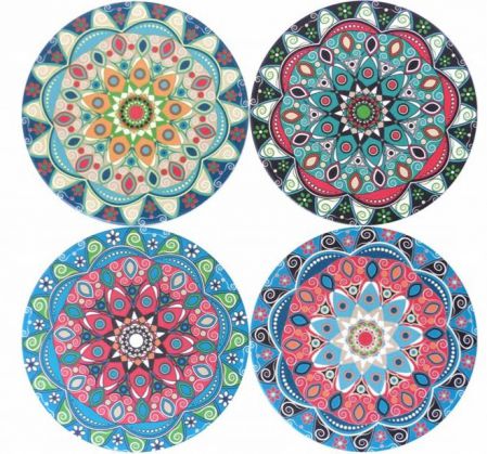 COASTER MORROCAN GREEN PINK SET ASS