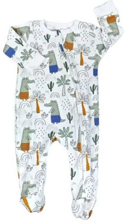BABY ROMPER FOOTY WALKING CROC 3-6M