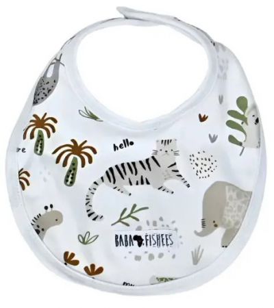 BABY BIB CLASSIC HI THERE WHITE