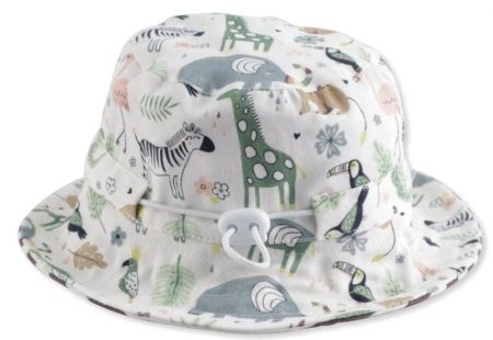 BABY BUCKET HAT REVERSABLE AFRICAN PLAINS 1-3Y