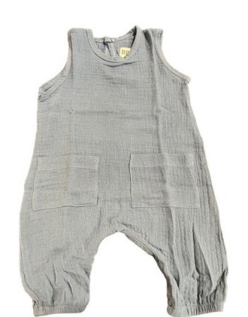 BABY ROMPER MUSLIN FRENCH BLUE 0-3M