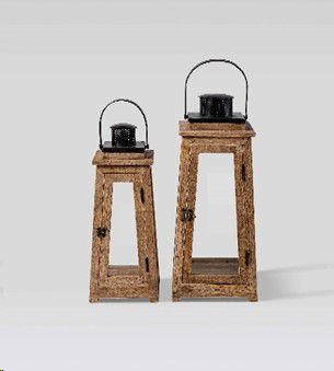 LANTERN WOODEN L 25X25X60