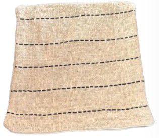 CUSHION NATURAL WITH BLACK STRIPE W/INNER