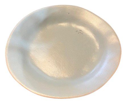 BOWL LARGE CERAMIC REVERSE LACE BABY BLUE 30CM