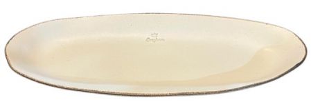 CERAMIC GINGHAM FRUIT BOWL WHITE MATTE/OXIDE RIM