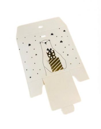 BAG GIFT MINI CHRISTMAS WHITE BEAR
