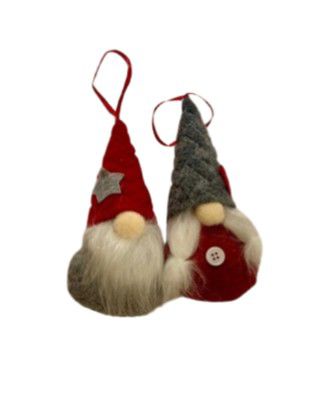 PENDANT GNOME COUPLE GREY & RED
