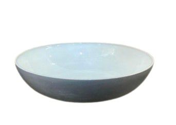 BOWL SALAD BLACK CLAY & WHITE GLAZE