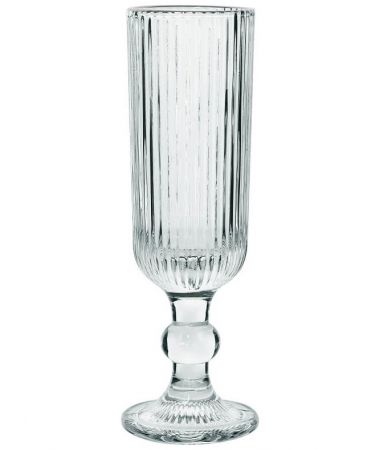 GLASS DIVA FLUTE SILVER 150ML