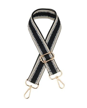 STRAP BAG WOVEN BLACK & GOLD