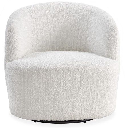 DOLOMITE WHITE SWIVEL CHAIR SMALL