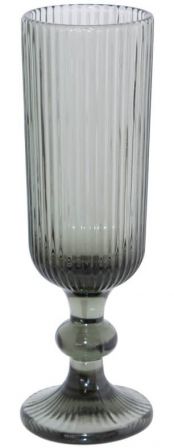 GLASS DIVA FLUTE GREY 150ML