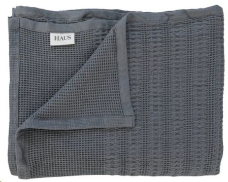 THROW FLORENTINE WAFFLE BLUE MYSTERY 260X200