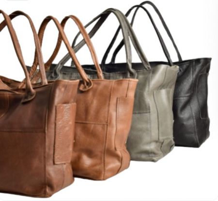 BAG LEATHER TOTE OVERSIZED ASSORTED