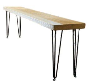 BENCH ASH METAL LEGS 172X290