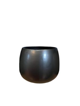 PLANTER ROUND BLACK MATT