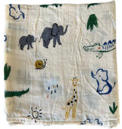 BLANKET SWADDLE BAMBOO AFRICAN ADVENTURE