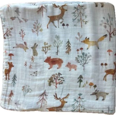 BLANKET SWADDLE BAMBOO WHIMSICAL WOODLANDS