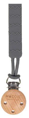 BABY DUMMY CLIP SILICONE GREY