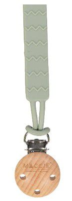 BABY DUMMY CLIP SILICONE SAGE GREEN