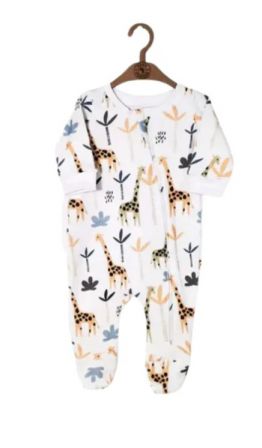 BABY ROMPIE FOOTY GIRAFFE 6-12M