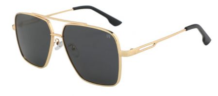 SUNGLASSES JACQUES GOLD FRAME BLACK LENS