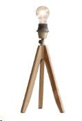LAMP TABLE MINI TOOTHPICK TEAK 17cm DIA x 27cm H