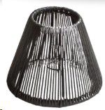 LIGHT SHADE RATTAN BLACK 22cm DIA x 17cm H