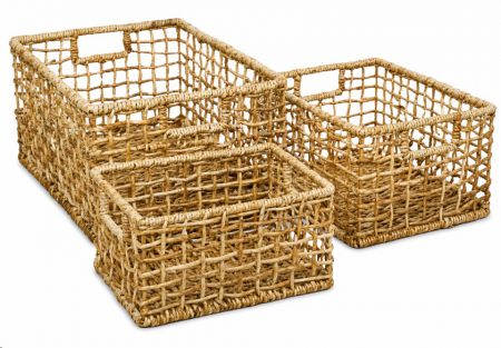 BANANA LEAF BOX WEAVED BASKET M 25X35X18
