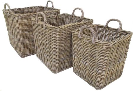BASKET NAMBO SQUARE 47X47X47 M GREY