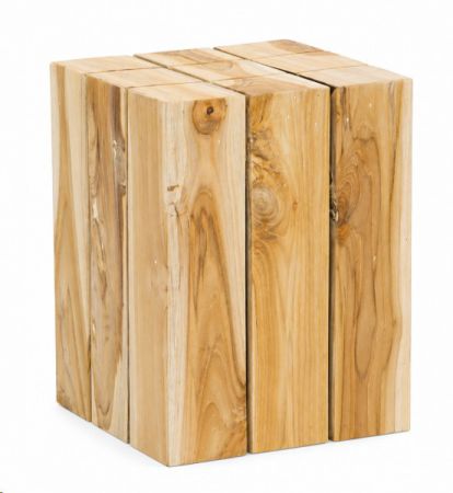BEVIN BLOCK STOOL TEAK 30X30X40
