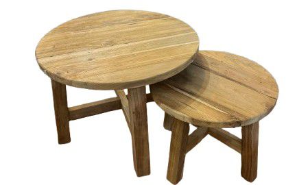 TABLE COFFEE TEAK DANK SET OF 2