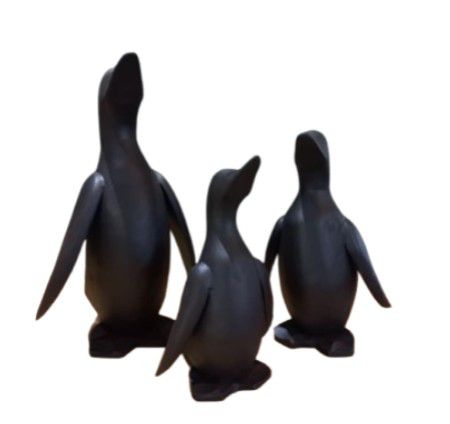 DECOR PENGUIN TEAK L 25CM