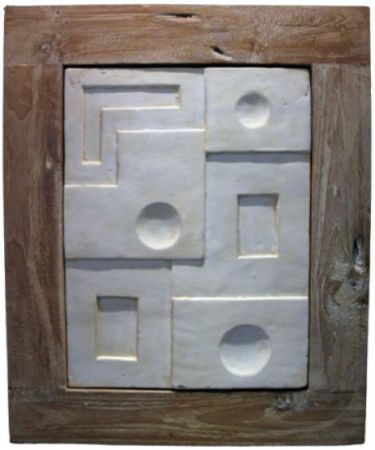 WALL DECOR LUCA WHITE 40X8X51