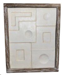 WALL ART LUCA WHITE 40X8X51