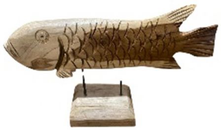 DECOR FISH TEAK LARGE 51X14X31