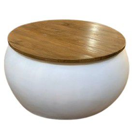 TABLE COFFEE FC TEAK DRUM 89X89X49