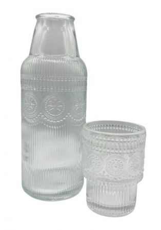 CARAFFE GLASS STRIPED SET 25X8