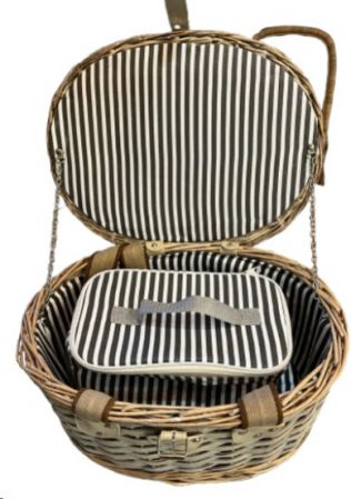 BASKET PICNIC IVORY (NO CUTLERY)