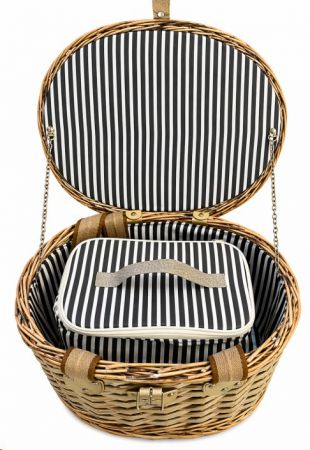 IVORY PICNIC BASKET (NO CUTLERY)