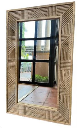 MIRROR RECT MANGO DETAIL FRAME 90X3X54