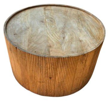 TABLE COFFEE MANGO RIBBED 80X80X46