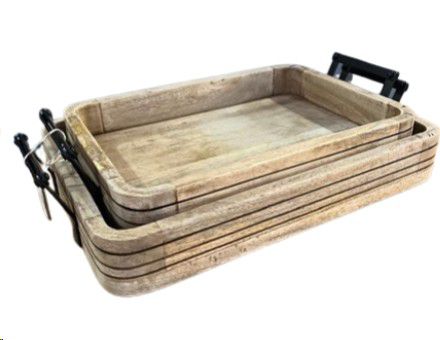 TRAY WOODEN MANGO SET