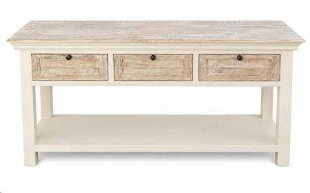 CONSOLE TABLE MONTAUK MANGO 3 DRAWER 152X40X76