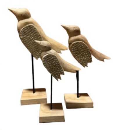 DECOR BIRD STATUE MANGO L 27X11X46